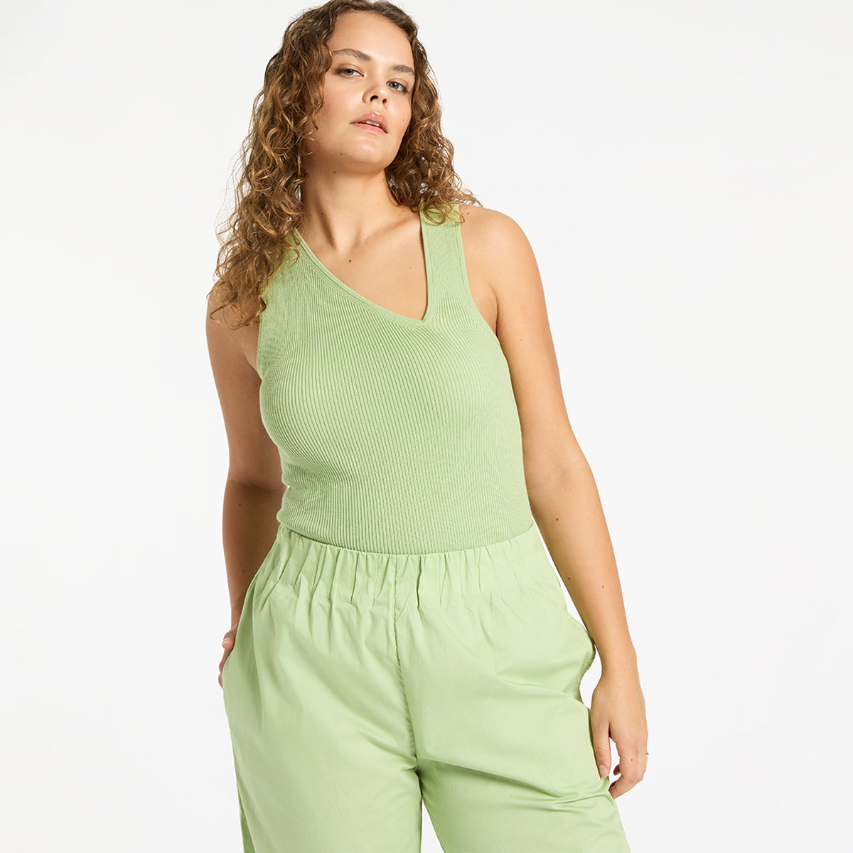 Status Anxiety Come Around Women's Knit Honeydew