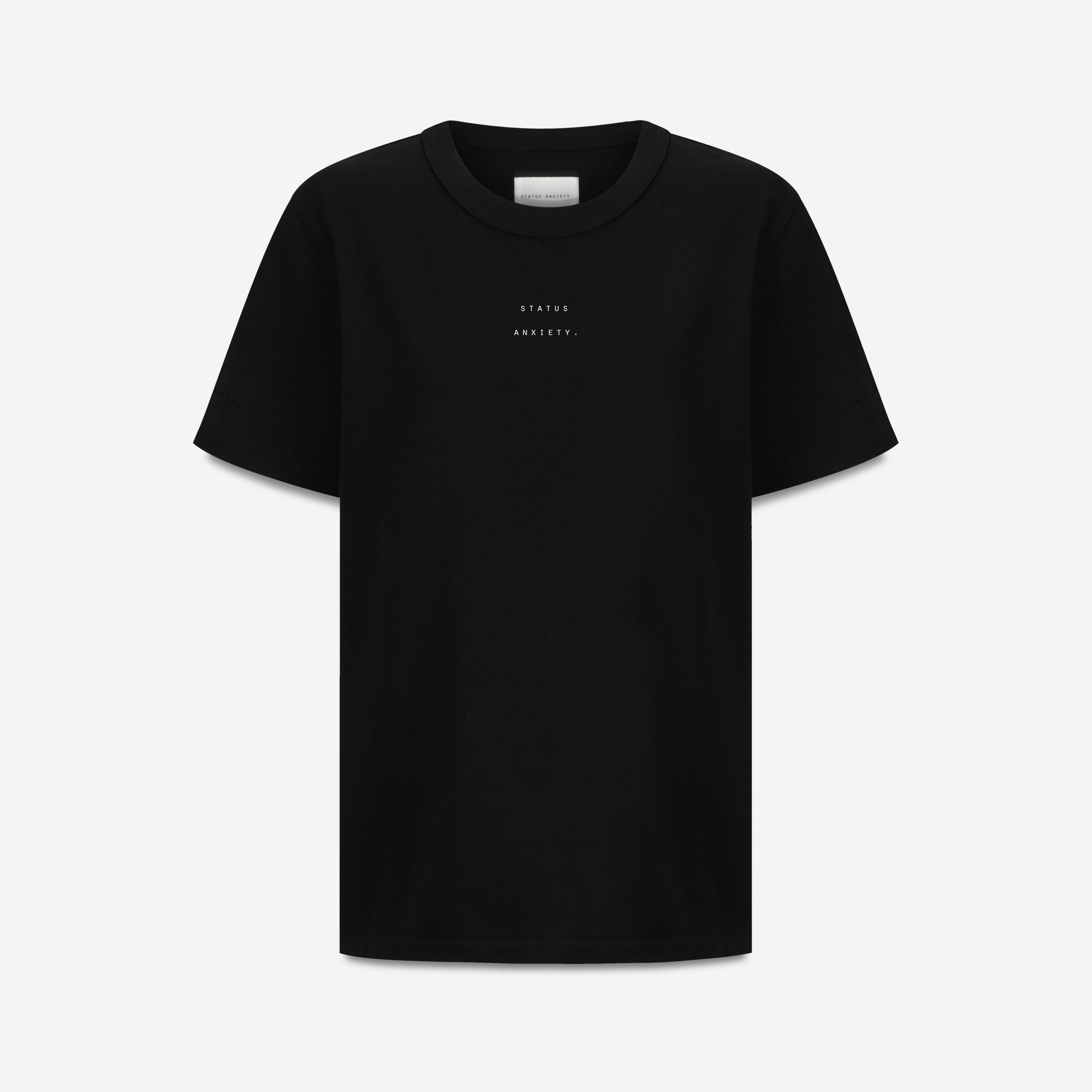 Status Anxiety Feels Right Women's T Shirt Soft Black with Logo
