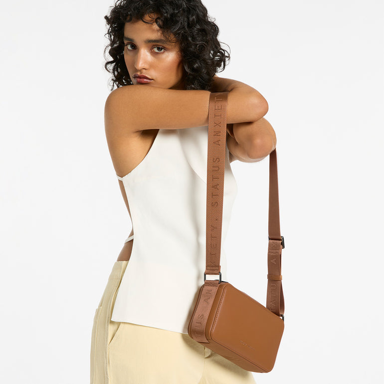 Status Anxiety Delirium Women's Leather Crossbody Bag Camel