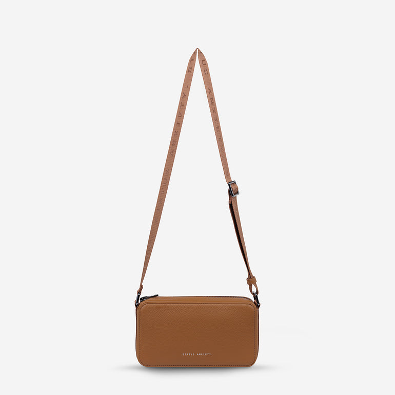 Status Anxiety Delirium Women's Leather Crossbody Bag Camel