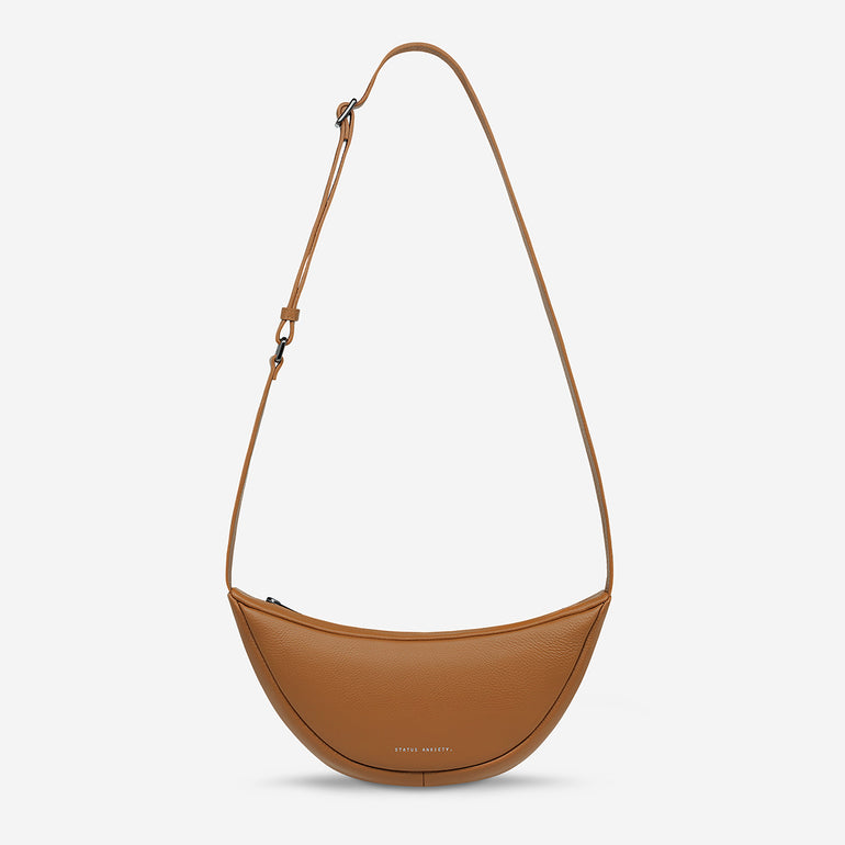 Status Anxiety Glued To You Women's Leather Crossbody Bag Camel