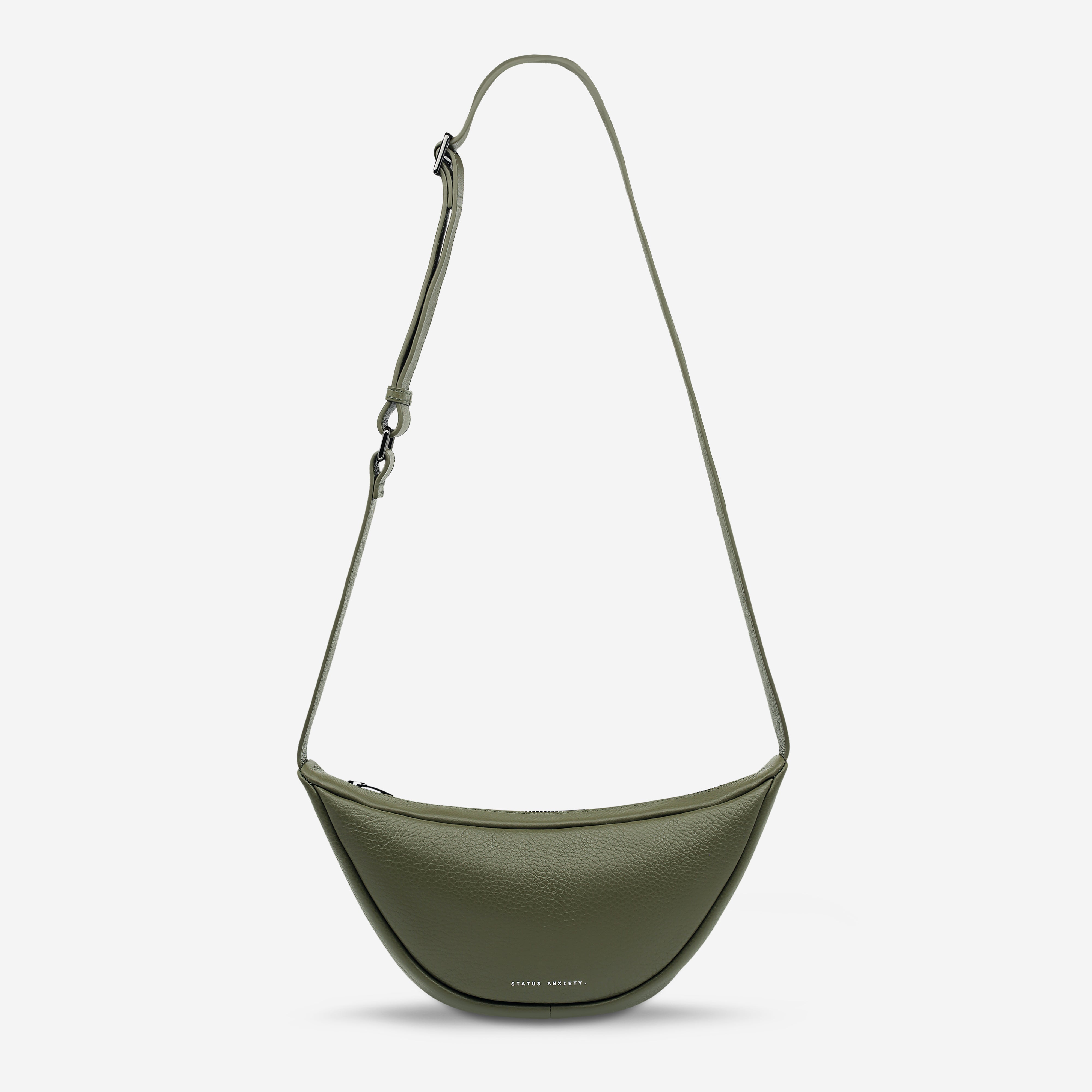 Status Anxiety Glued To You Women's Leather Crossbody Bag Khaki