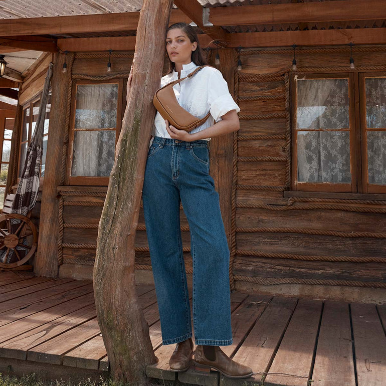 Status Anxiety Haven Leather Bag Camel