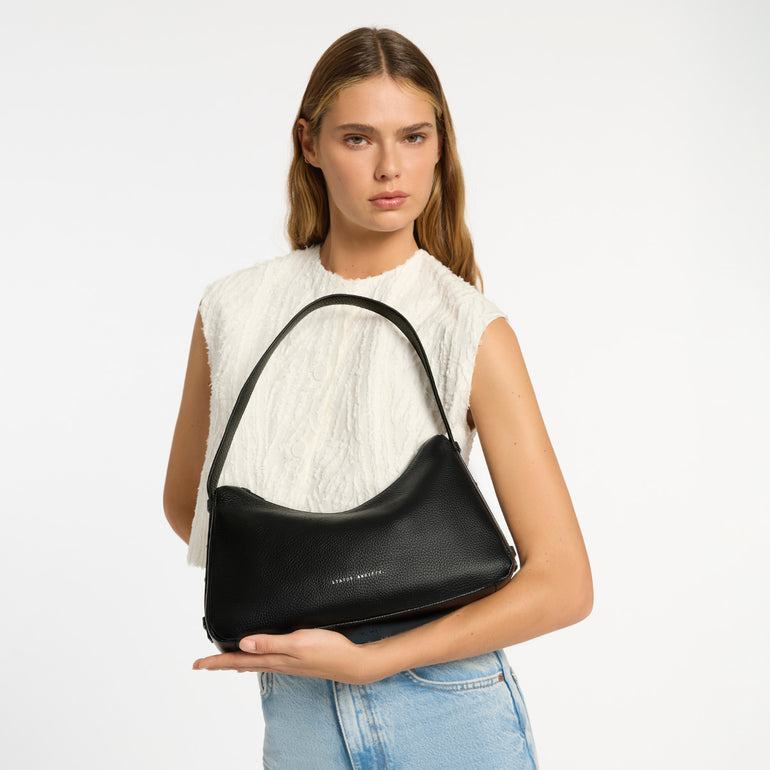 Status Anxiety Hide Out Women's Leather Shoulder Bag Black