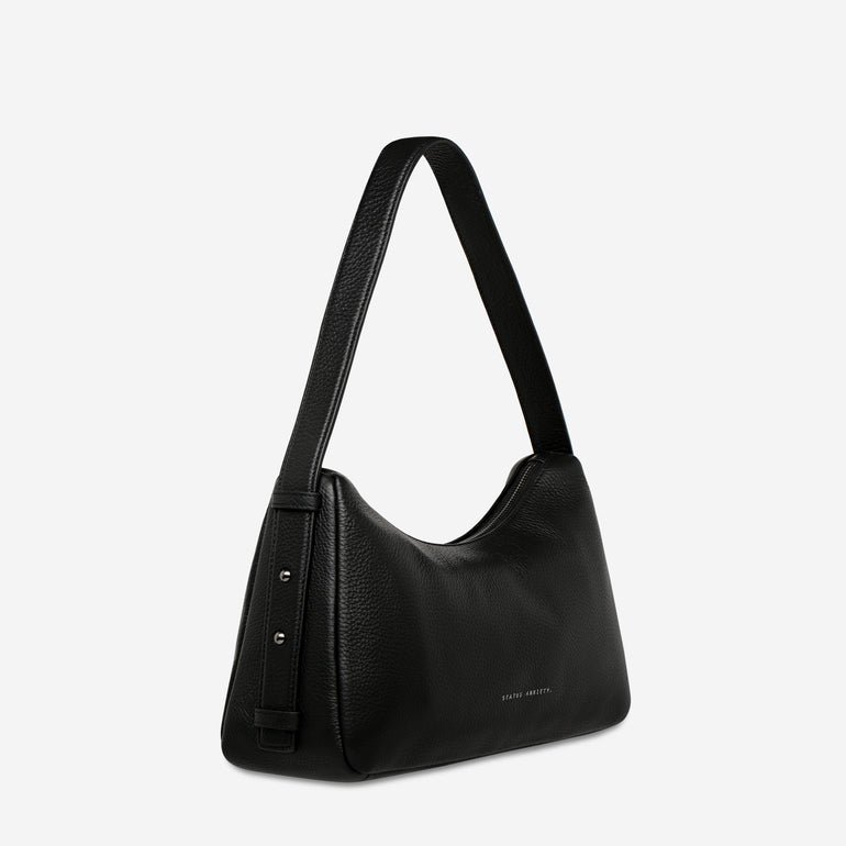 Status Anxiety Hide Out Women's Leather Shoulder Bag Black