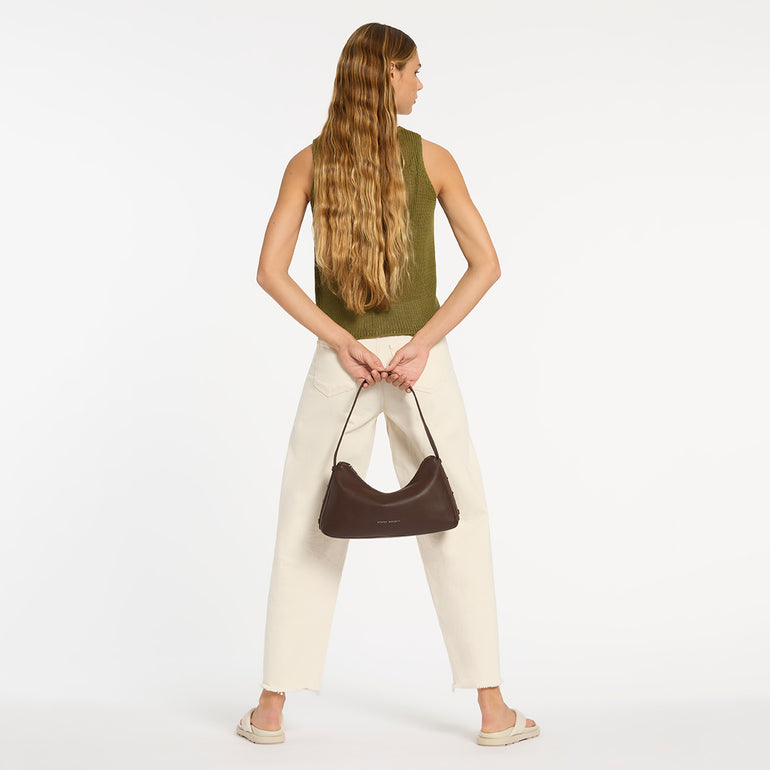 Status Anxiety Hide Out Women's Leather Shoulder Bag Cocoa