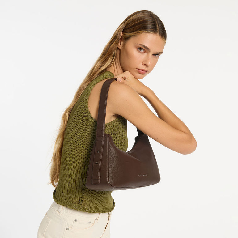 Status Anxiety Hide Out Women's Leather Shoulder Bag Cocoa