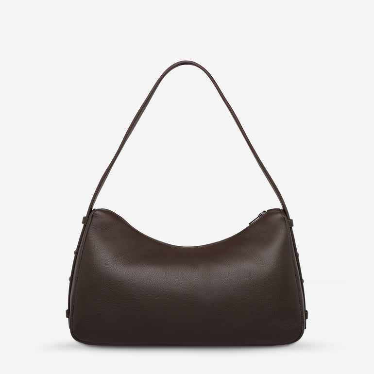 Status Anxiety Hide Out Women's Leather Shoulder Bag Cocoa