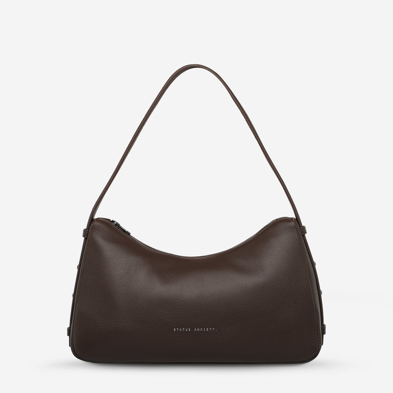 Status Anxiety Hide Out Women's Leather Shoulder Bag Cocoa