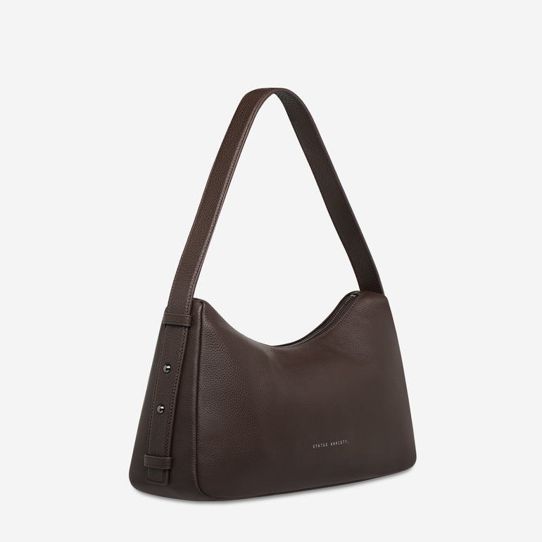 Status Anxiety Hide Out Women's Leather Shoulder Bag Cocoa