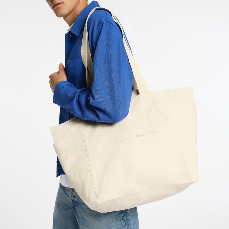 Status Anxiety Knees Deep Tote Bag Cream