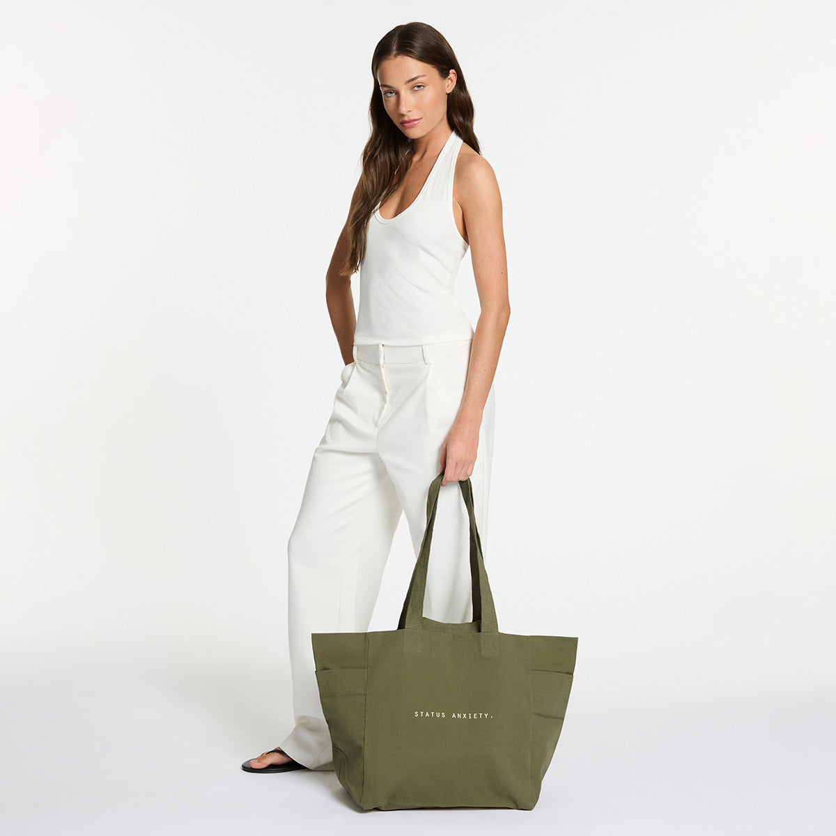 Status Anxiety Knees Deep Tote Bag Fern