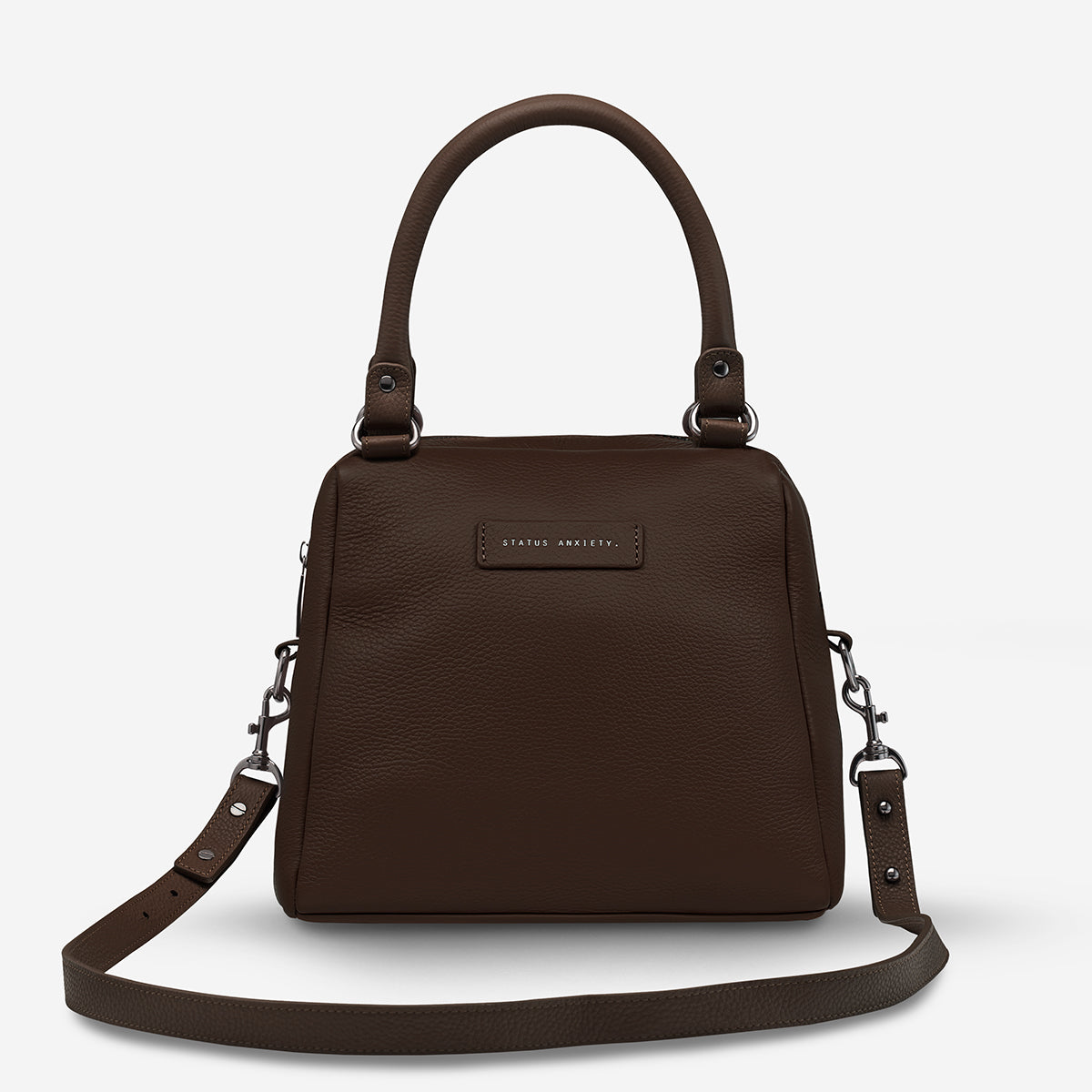 Status Anxiety Last Mountains Women's Leather Handbag Cocoa