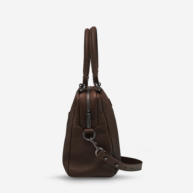 Status Anxiety Last Mountains Women's Leather Handbag Cocoa
