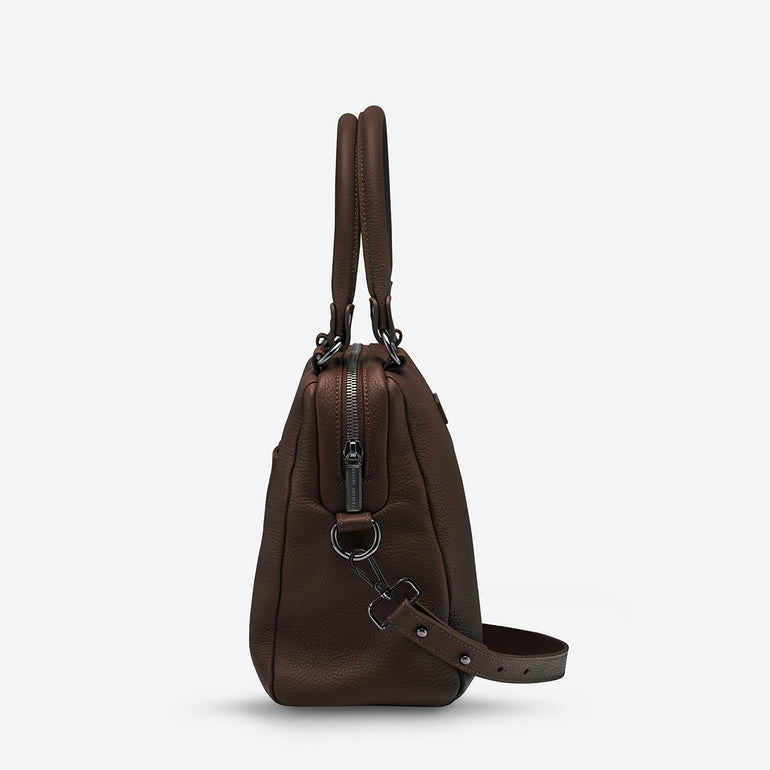 Status Anxiety Last Mountains Women's Leather Handbag Cocoa