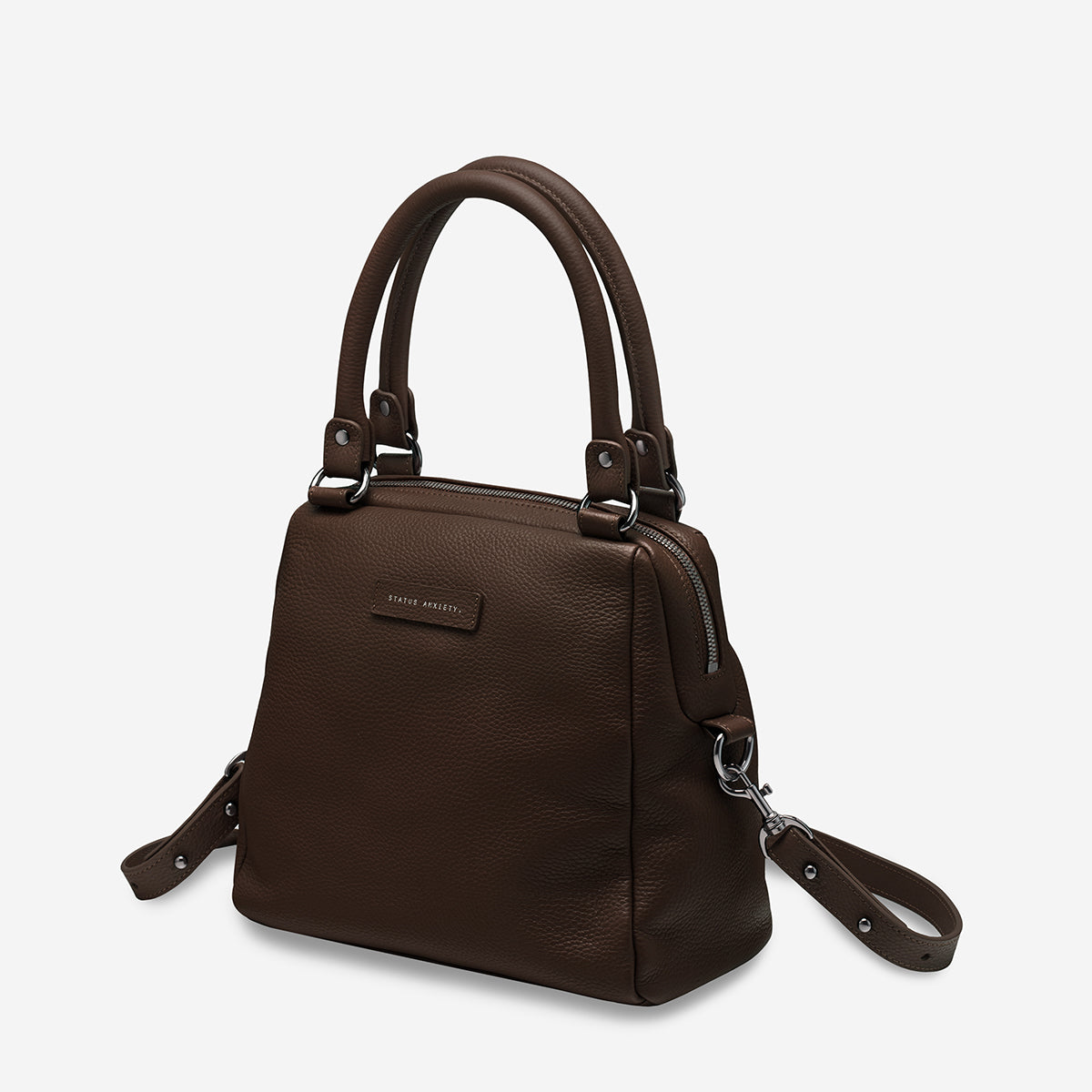 Status Anxiety Last Mountains Women's Leather Handbag Cocoa