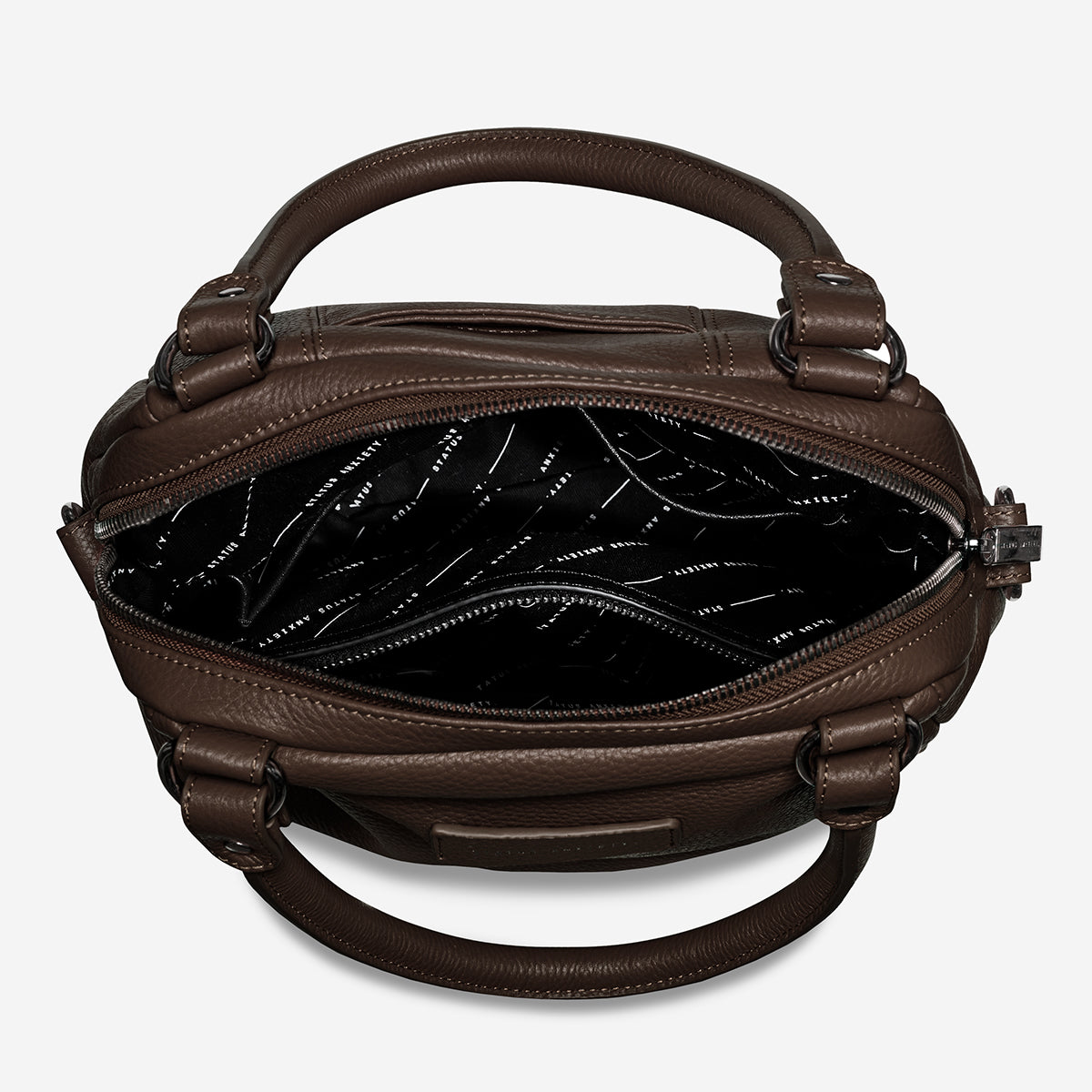 Status Anxiety Last Mountains Women's Leather Handbag Cocoa