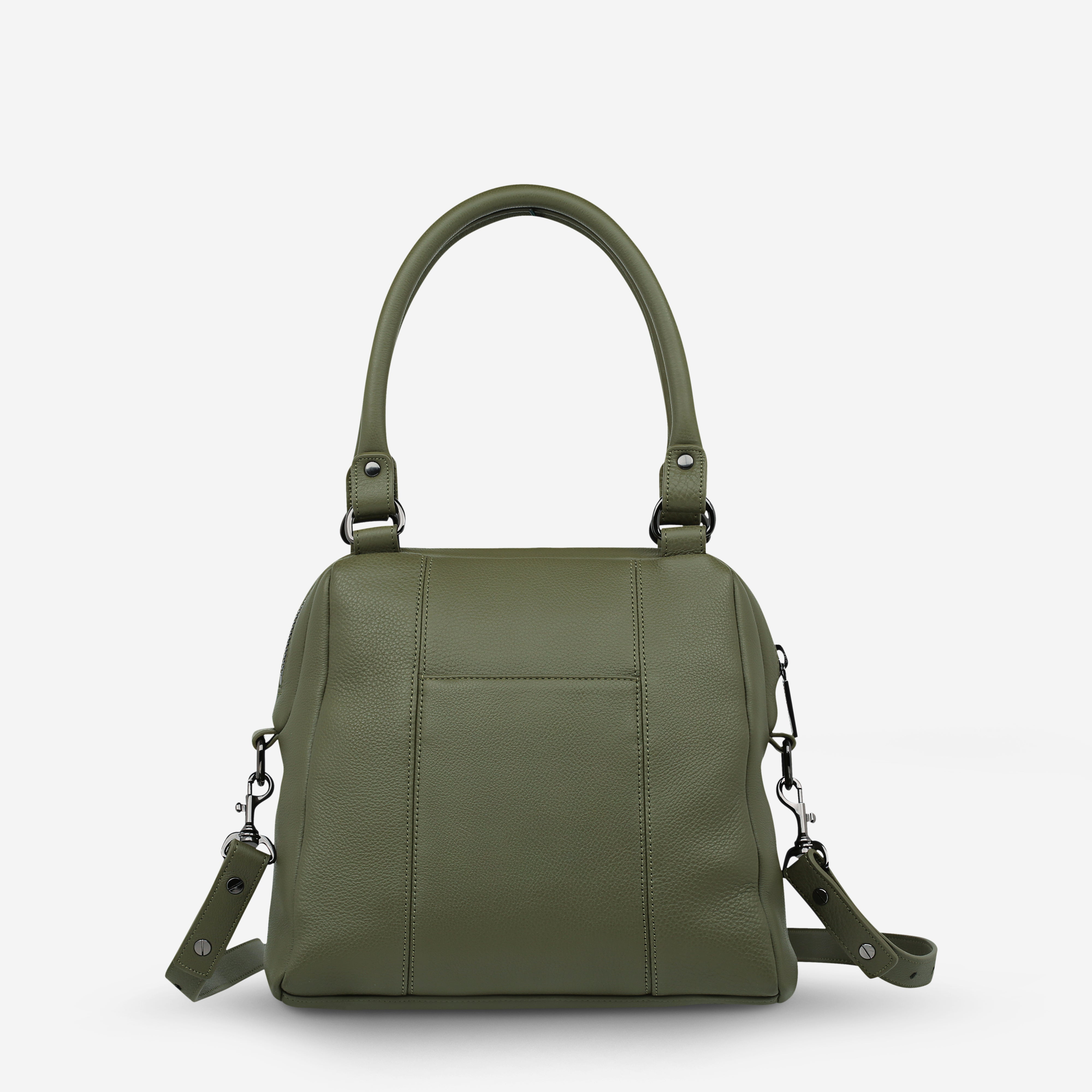 Status Anxiety Last Mountains Women's Leather Handbag Khaki