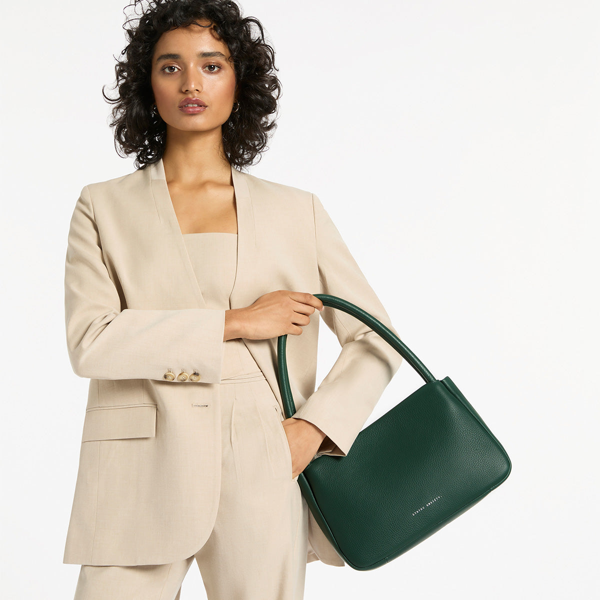 Status Anxiety Light Of Day Women's Leather Handbag Green