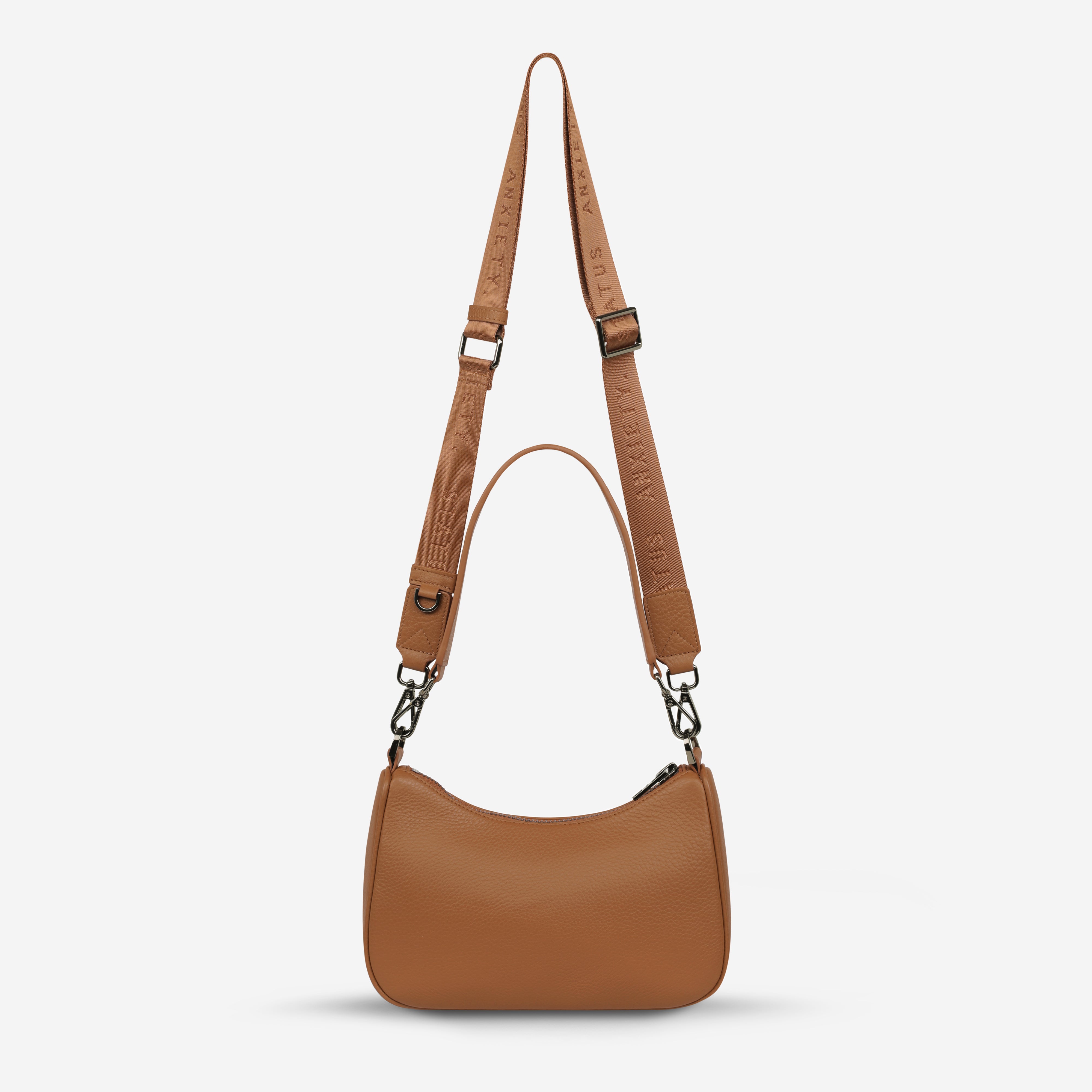 Status Anxiety Look Both Ways Handbag Camel