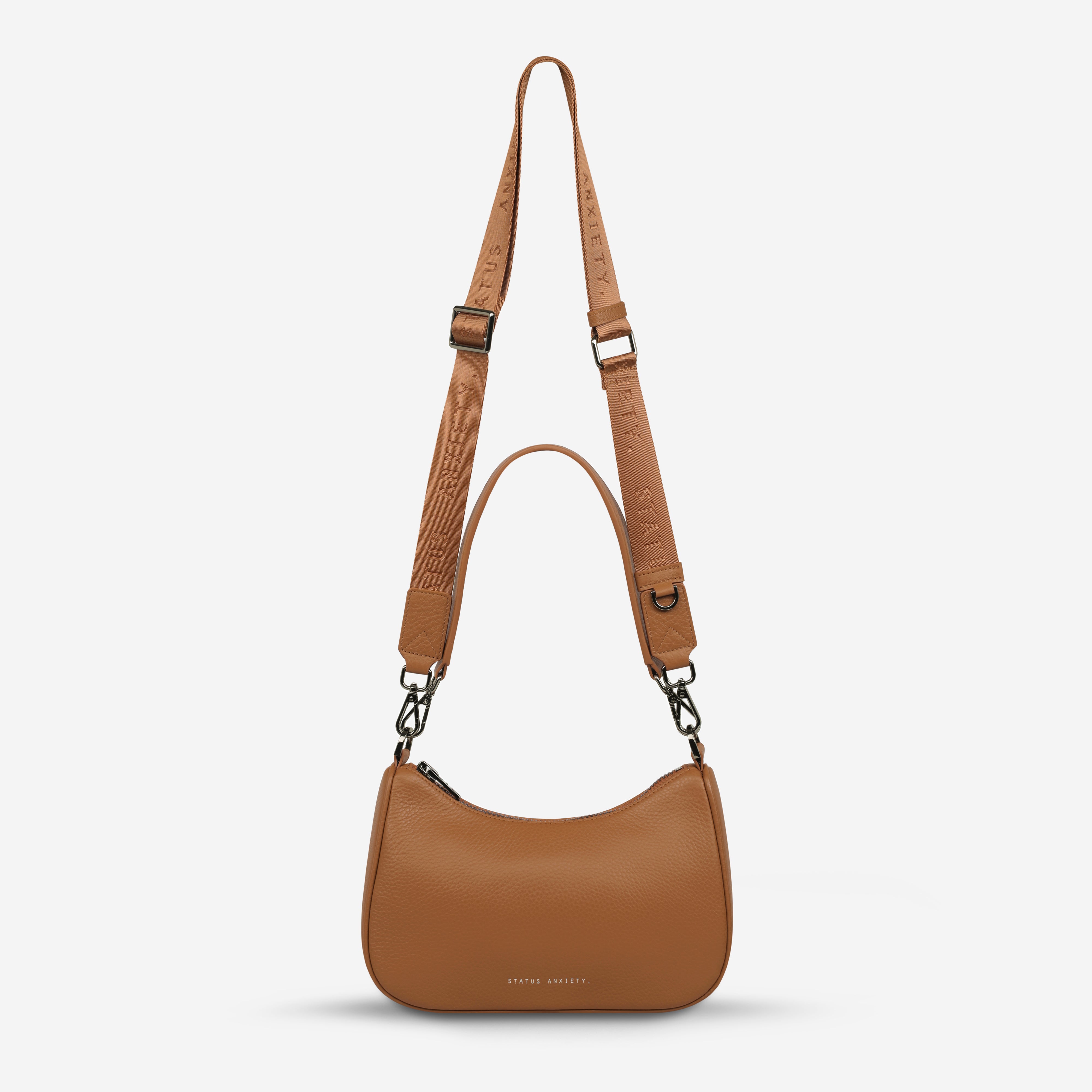 Status Anxiety Look Both Ways Handbag Camel