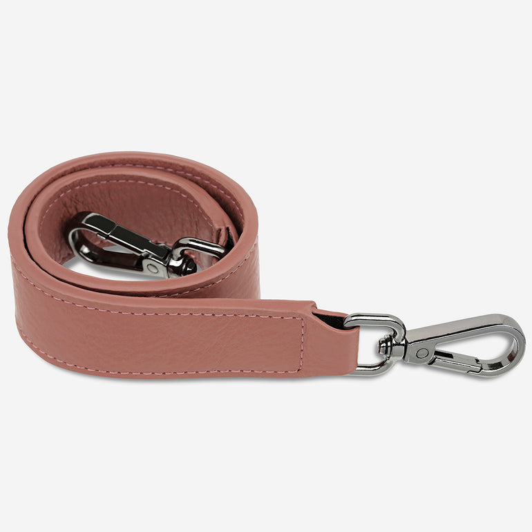 Status Anxiety Dusty Rose Short Leather Strap for Bags