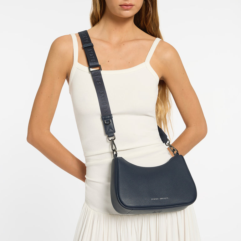 Status Anxiety Look Both Ways Handbag Midnight Blue