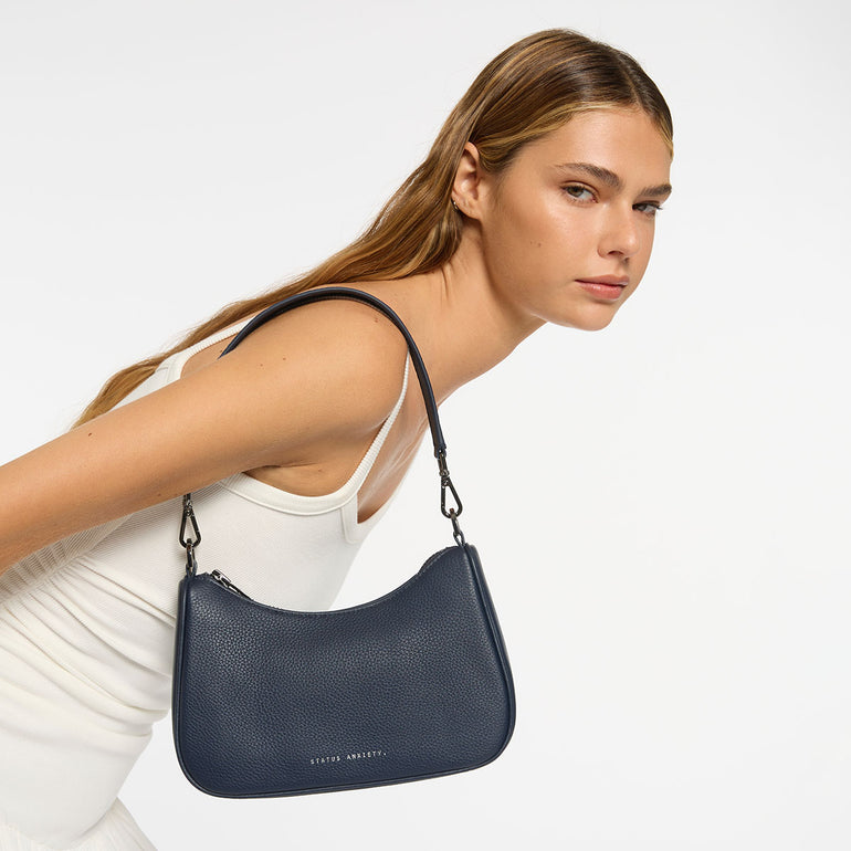 Status Anxiety Look Both Ways Handbag Midnight Blue