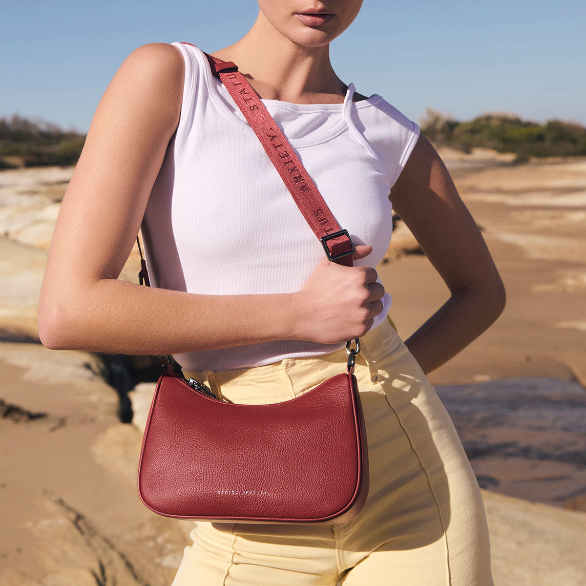 Status Anxiety Look Both Ways Handbag Rouge