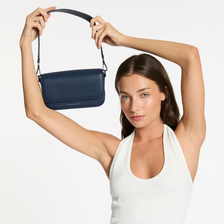 Status Anxiety Lost In The Light Women's Leather Bag Midnight Blue