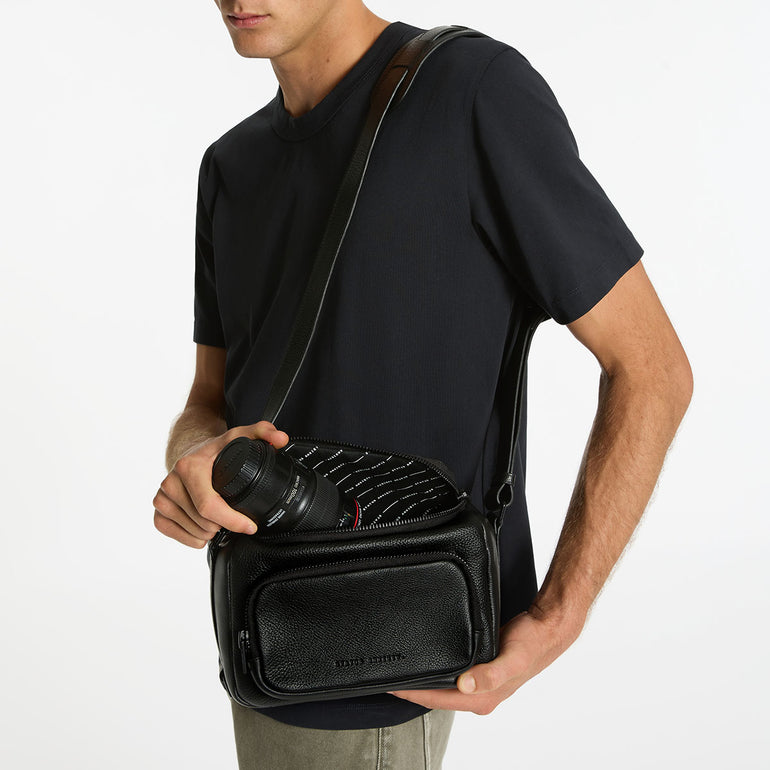 Status Anxiety Loved You First Leather Camera Bag Black