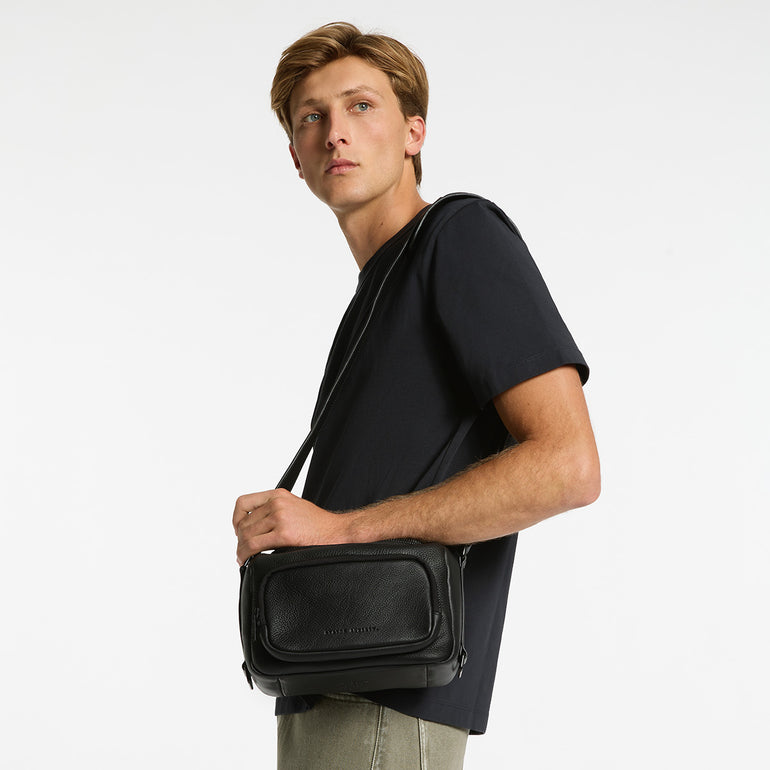 Status Anxiety Loved You First Leather Camera Bag Black