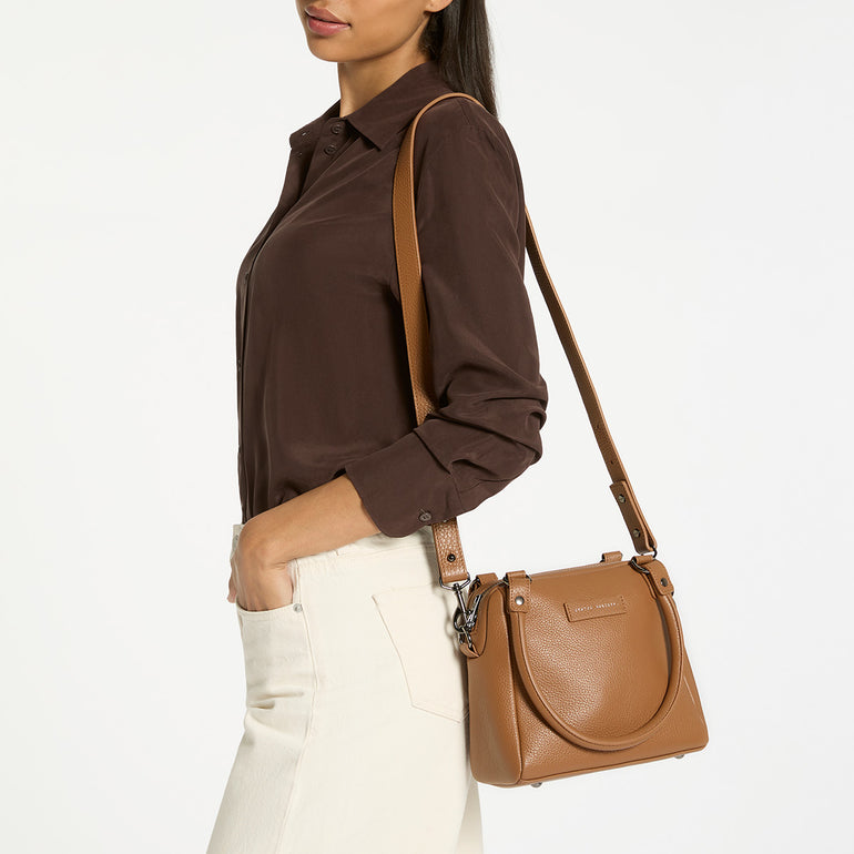 Status Anxiety Mini Mountains Women's Leather Handbag Camel