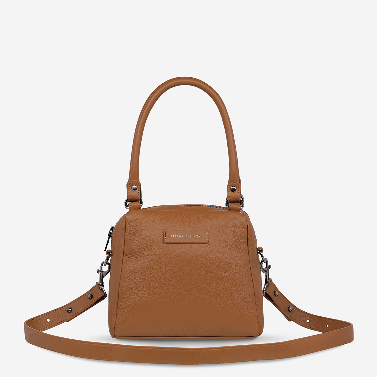 Status Anxiety Mini Mountains Women's Leather Handbag Camel