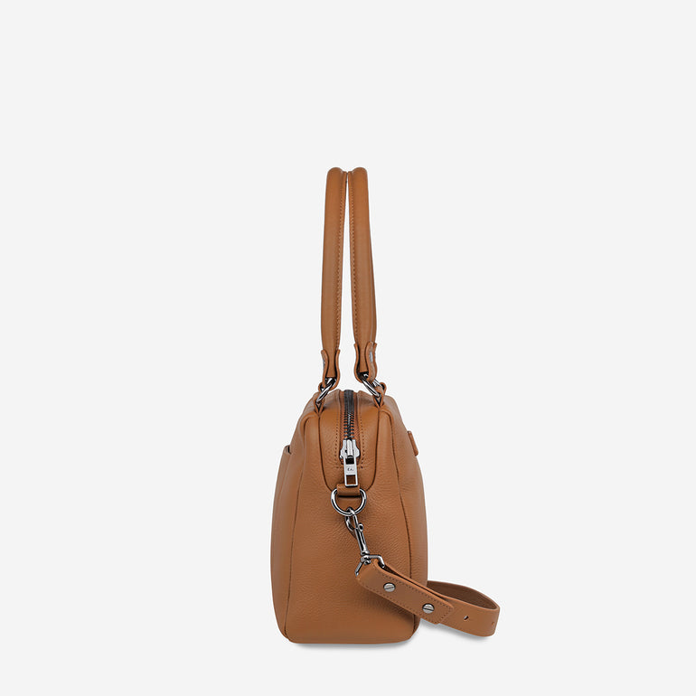 Status Anxiety Mini Mountains Women's Leather Handbag Camel