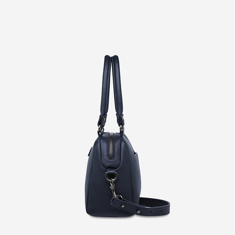 Status Anxiety Mini Mountains Women's Leather Handbag Midnight Blue