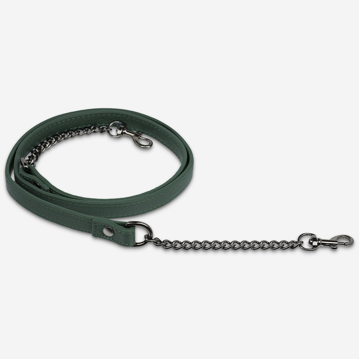 Status Anxiety Green Leather Strap with Chain for Bags