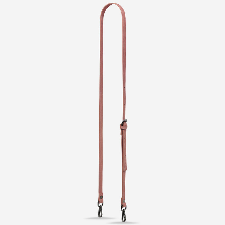 Status Anxiety Dusty Rose Thin Leather Strap for Bags 