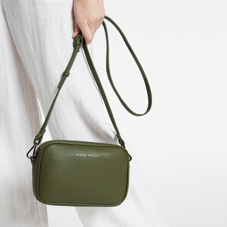 Status Anxiety Khaki Thin Leather Strap for Bags 