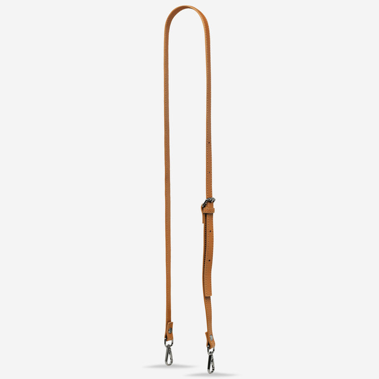 Status Anxiety Tan Thin Leather Strap for Bags