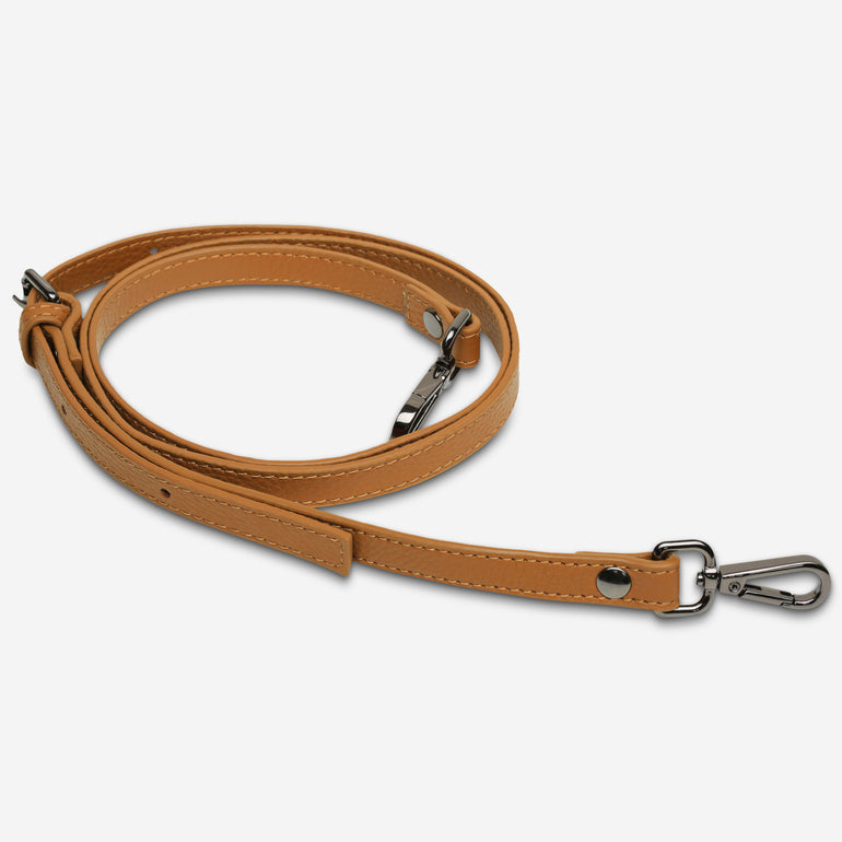 Status Anxiety Tan Thin Leather Strap for Bags
