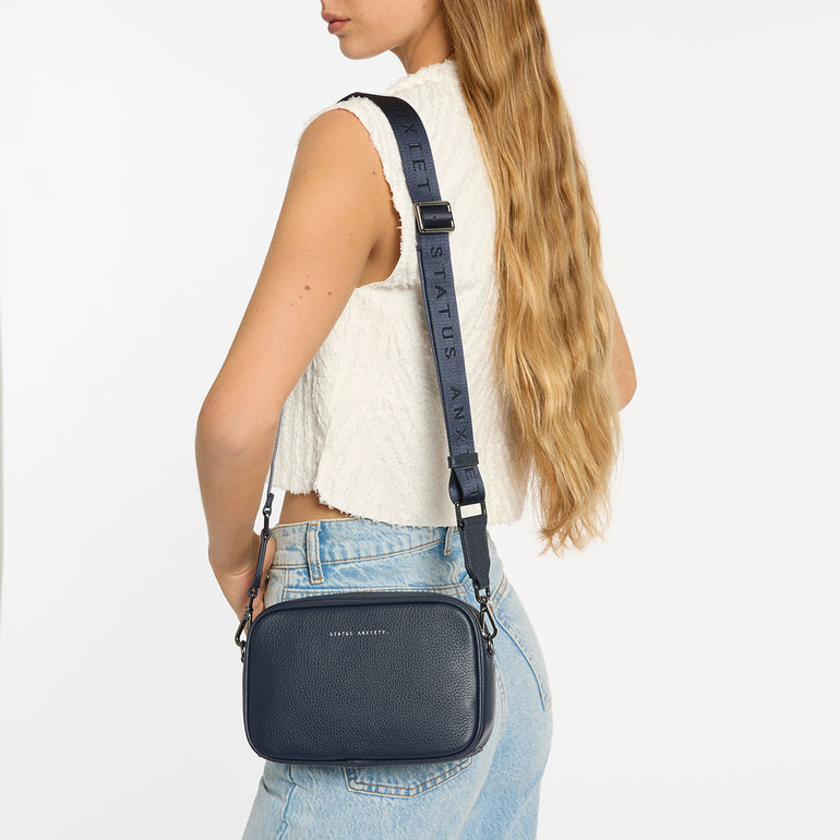Status Anxiety Plunder With Webbed Strap Midnight Blue