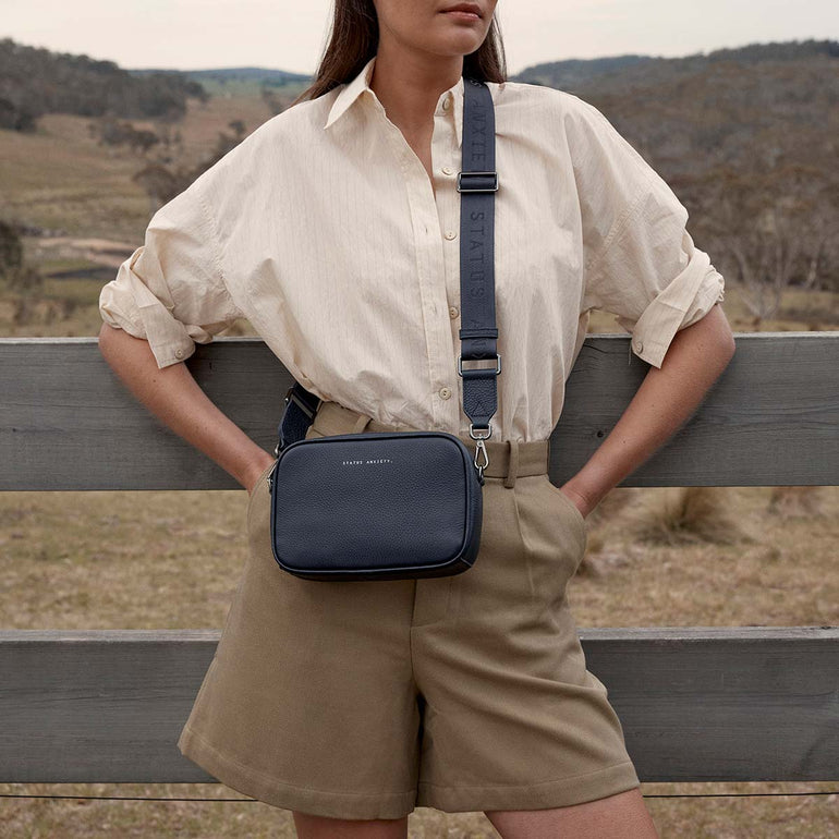 Status Anxiety Plunder With Webbed Strap Midnight Blue