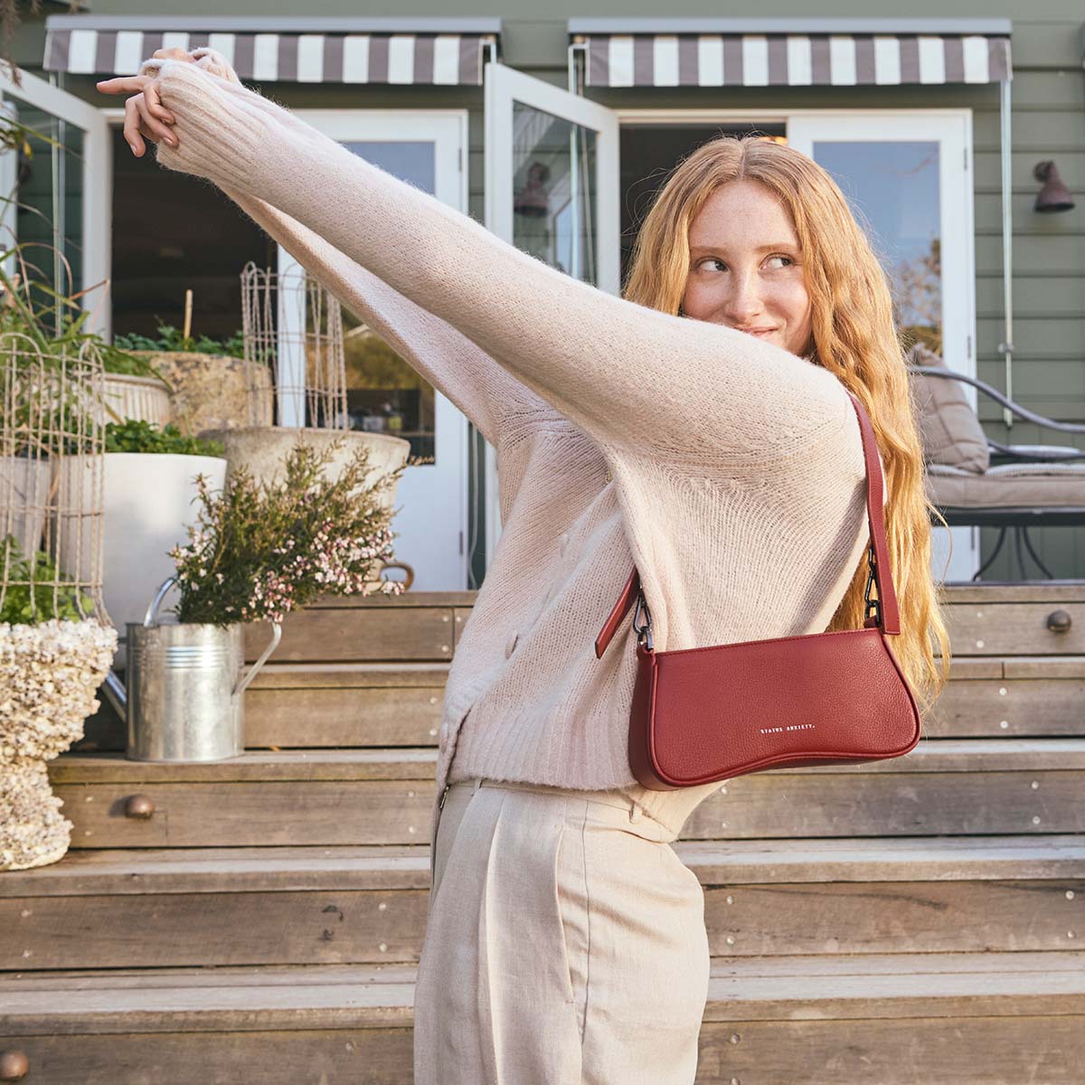 Status Anxiety Polaris Women's Leather Bag Rouge