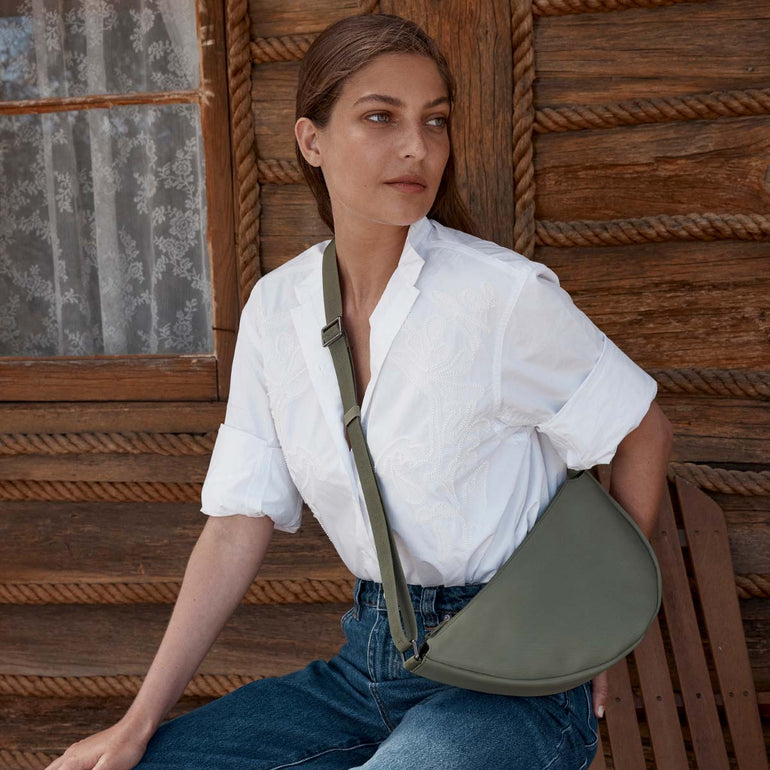 Status Anxiety Zuzu Crossbody Bag Olive Recycled