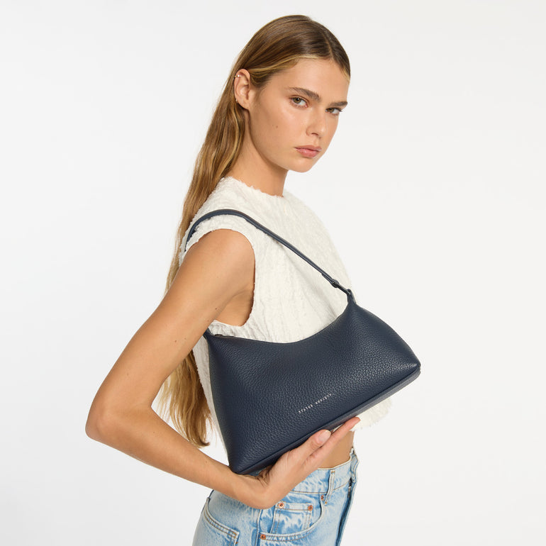 Status Anxiety Reverie Women's Leather Shoulder Bag Midnight Blue