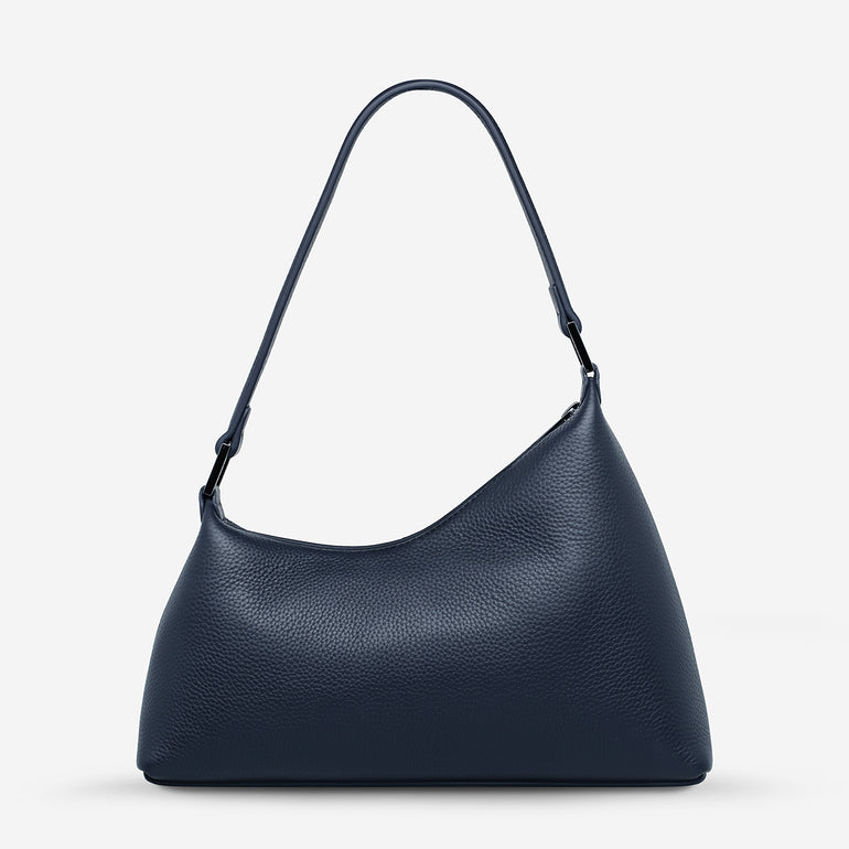 Status Anxiety Reverie Women's Leather Shoulder Bag Midnight Blue