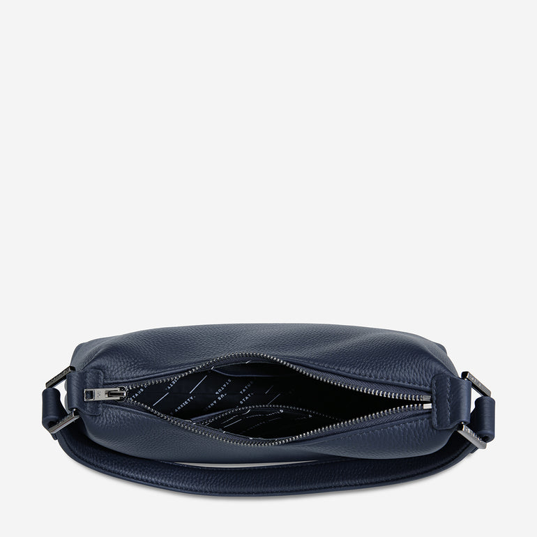 Status Anxiety Reverie Women's Leather Shoulder Bag Midnight Blue