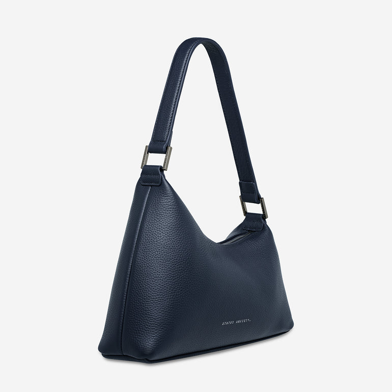 Status Anxiety Reverie Women's Leather Shoulder Bag Midnight Blue