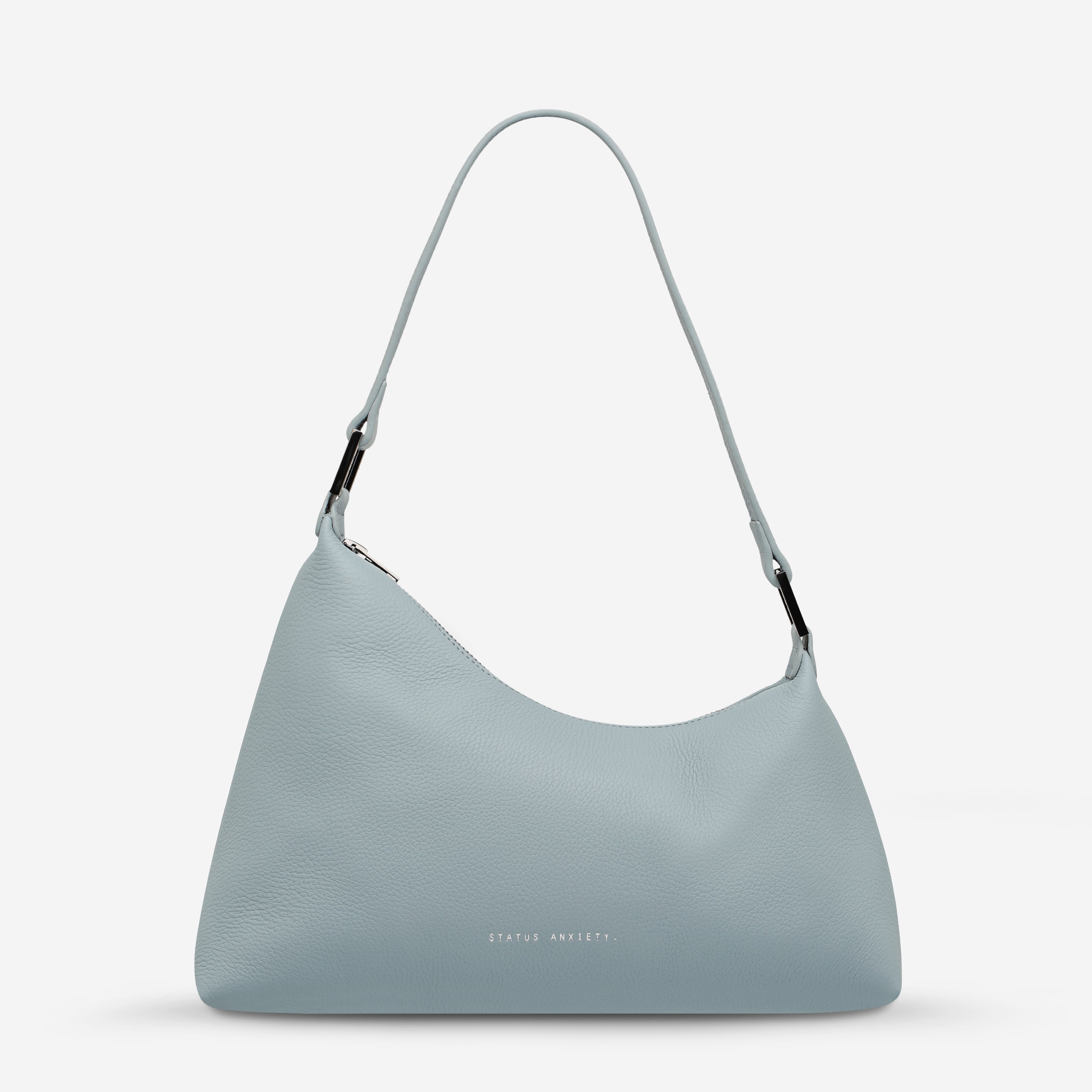 Status Anxiety Reverie Women's Leather Shoulder Bag Powder Blue